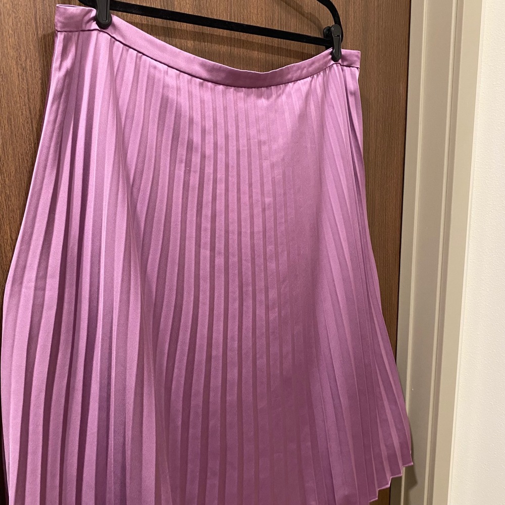 J. Crew Lilac Pleated Midi Skirt - Picture 4 of 11
